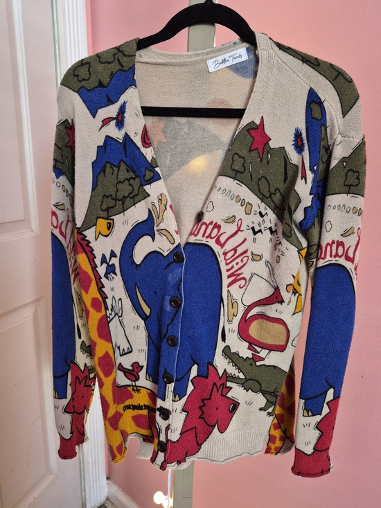 Buddah Trend Sweaters - Buddah Trend Animal Print Button Cardigan Sweater